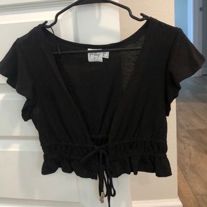 Cropped double tie top!